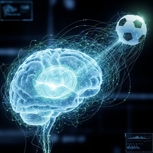 Image of the brain illustrating synapses and brain waves optimized by I-Brain Tech for athletic improvement, focus, and response time.